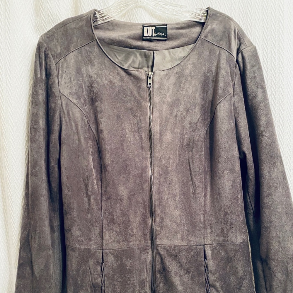 Faux Gray Suede Women’s Jacket